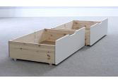 4ft6 Dorchester. Pure white,wood,wooden low foot end, bed frame.Shaker style. Drawer options 4